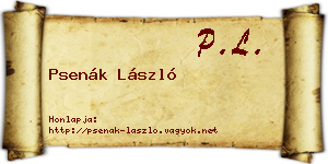 Psenák László névjegykártya